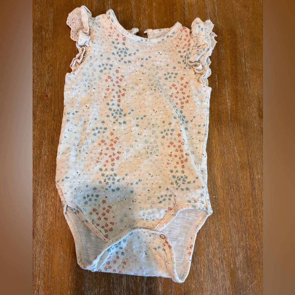 Vignette Floral Baby Onsie with eyelet back